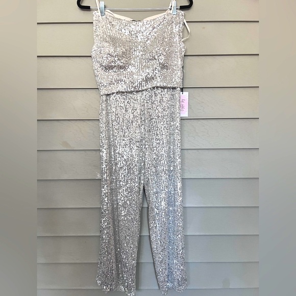 Sequined top and bottoms set size L - Picture 2 of 6